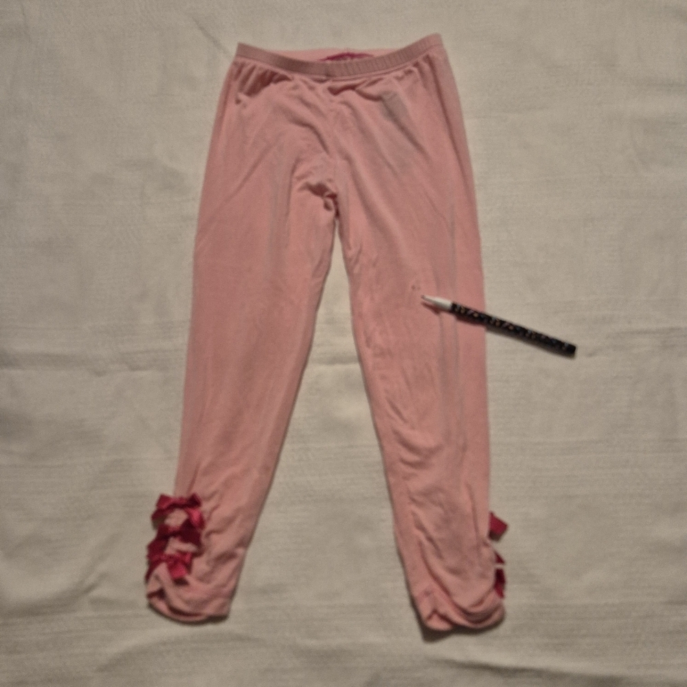 Kicky Pants girls size 3T pink pull on pants with a couple small holes pictured
